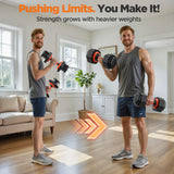 2026 Updated Adjustable Dumbbell Set of 2, 10-in-1 Weights Dumbbell Set with Storage Box, 50lbs/25lbs Adjustable Weights with Anti-slip Silicone Grip, Weight Set For Home Gym Suit both Men and Women