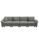 PHI VILLA 157.5" Oversized Modular Sofa 4-Seat Straight Sectional Couch