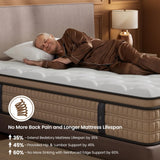 BedStory Firm Double Mattress 12 inch - Pain-Relieving Hybrid Mattress for Extra Lumbar & Hip Support - No Sagging Bed in a Box - 365-Night Trial - No Odor, Fiberglass-Free, CertiPUR-US Certified