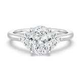 MSBLUE® Size 9 IGI Certified 2ct Oval Cut Moissanite Engagement Ring
