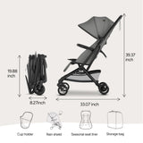 Mompush Velo Compact Travel Stroller One Second Fold