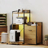 Tall Printer Stand with Storage Shelf and Bag,Filing cabinet,Lateral Office Filing Cabinets