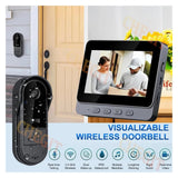Wireless Wifi Doorbell Camera 1080P Video Intercom Doorbell(With Screen)