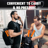 Weighted Ropeless Battle Rope, Heavy Duty Battle Sticks, Portable Fitness Equipment for Home Gym, HIIT, Cardio & Full Body Strength Training for Men & Women (Ropeless Orange)