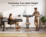 63 Inch Reversible L Shaped Electric Standing Desk, Height Adjustable Corner Stand up Desk