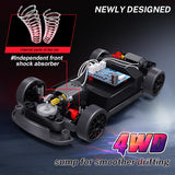 ACAMMZAR RC Drift Car, 1:24 Remote Control Car for Kids, 20KM/H 4WD High Speed RC Cars with Lights, Extra Racing Tires, Vehicle for Adults Boys Girls