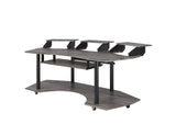 Writing Desk with Storage, 83-Inch Long Desk for Home Office, Gaming Desk with Shelves and Drawers, Computer Desk for Small Spaces, Standing Desk Adjustable, Black Desk for Bedroom