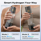 PUREPEBRIX Hydrogen Water Bottle Generator - Up to 6400 PPB, 12-Hour Hydrogen Retention, H2 Certified SPE/PEM Tech, Portable, Recovery & Thoughtful Wellness Gift (Sliver)
