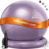 MANTRA SPORTS Yoga Ball Chair - Stability Ball and Exercise with Base for Office Desk Sitting, Active Chair for Posture & Core Support, Seat for Home Gym, Abs, Stretching, Therapy, Fast Pump Included