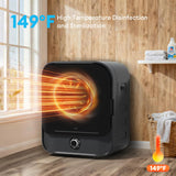 TABU 2.6 Cu.Ft. Portable Dryer for Laundry, 110V Compact Portable Clothes Dryer with Stainless Steel Tub & Control Knob, for Apartments, Dorm, RV, Black