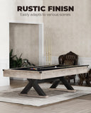 7 FT Pool Table, 84" Billiard Tables with 2 Cue Sticks, Billiard Balls, Cues, Cleaning Brush, X-Legs