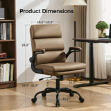 Office Chair Adjustable Desk Chair Mid Back Executive Comfortable Bonded Leather
