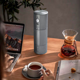 Electric Coffee Grinder Portable Conical Burr Coffee Grinder with 45 Adjustable Settings, Cordless Coffee Burr Grinder for Espresso, Home, Travel, Camping, Office (Silver)