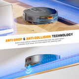 XIEBro Robot Vacuum and Mop Combo, 2 in 1 Robotic Vacuums Cleaner with 6500Pa Max Suction, App/Wi-Fi/Voice, Robot Vacuum with Schedule, Self-Charging, Slim, for Pet Hair, Hard Floor, Carpet