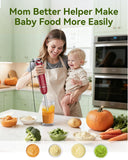Immersion Blender 5 in 1 Hand Blender, Abuler 1000W Hand Mixer Stick,12 Speed Handheld Blender 304 Stainless Steel