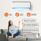 Albott 18000 BTU Mini Split Air Conditioner Heat Pump, SEER2 21, 208-230V, Inverter AC with Wi-Fi Smart Control, Voice Assistant, Self-Cleaning, Cools up to 1250 Sq. Ft.