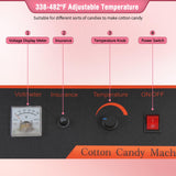 Professional Cotton Candy Machine - Commercial Electric Maker With Drawer & Large Stainless Steel Sugar Scoop- Fast Heat-Up - Perfect For Parties & Business,Pink W/Cart