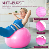 Leyndo 4 Pcs 26 Inch Yoga Exercise Ball Pilates Pregnancy Birthing Fitness Ball with Quick Pump Anti Burst for Improved Posture, Balance, Yoga, Pilates, Training (Vivid Color)