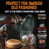 Whiskey Cocktail Smoker Kit with Torch, Old Fashioned Syrup & 8 Flavors Wood Chips - Premium USA Oak Smoker - Old Fashioned Smoker Kit - Bourbon Gifts for Men (with Butane)
