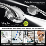 Functions High Pressure shower head with handheld, Built-in Pause Mode & 2 Power Wash BESAQUO