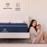 Brooklyn Bedding Signature Hybrid King 14 Inch Mattress, Firm Feel, Cloud Pillowtop Upgrade, CERTIPUR-US Certified Foam