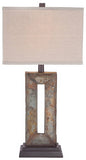 Franklin Iron Works Tahoe Small Rustic Traditional Style Table Lamps 26" High Set of 2 Natural Stale Open Base Rectangular Box Shade for Living Room Bedroom House Bedside Home (Colors May Vary)