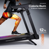 1st Smart Home Treadmill only for Marathoner, UREVO Quiet Treadmills for Home with Dual Brushless 4.0 HP Motorized, 12.5 MPH Foldable Treadmill