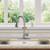Kitchen Faucet Single Handle Stainless Steel Brushed Nickel Pull Down Kitchen Sink Faucet with Pull Out Sprayer WEWE