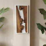 Oleaster Wood Wall Art - Handcrafted Rustic Natural Wood Panel for Minimalist Home Decor 24"x60"