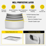 VEVOR Sonic Cleaner, 6L Ultrasonic Vinyl Cleaner 7-12 Inch, 8 Records Ultrasonic Vinyl Cleaning Machine, 180W Ultrasonic Records Cleaner with Drying Rack for Home Store