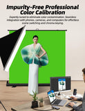 Acmejm 78.7 x 82.7in Large Collapsible Green Screen Backdrop,Portable Retractable Photo Background Chroma Key Panel with Stand Photography Backdrops for Video Conference,Photographic Studio,TikTok