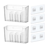 Lae Nuvole Cabinet Door Storage 2-Pack, Clear Adhesive Organizer for Wall