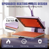 Heat Press Machine, Commercial Grade Manual T Shirt Press Machine with Slide-Out Base, Fast Heating