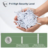 Wingwise Paper Shredder for Home Office, 60 Sheets Auto Feed, P-4 Cross Cut, 40 Mins Runtime, 52dB Quiet, 2.5m/min Shredding, 5.8 Gallon Bin, CD/Credit Card Shredder with Anti-Jam & Dual Modes