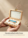 Tooth Fairy Tooth Holder, Handcrafted Natural Wood Storage Box with Fairy Gold Coin, Ideal for Baby Teeth Umbilical Cord Lanugo, Odorless Non-Toxic Keepsake Organizer for Lost Teeth (Large)
