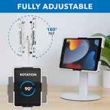 Mount-It! Universal Tablet Countertop Stand, Secure Kiosk Mount, White