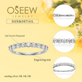 Oseew 0.35CT Lab Grown Diamond Wedding Band For womens Stackable Bands and Wedding Rings Eternity Band Ring for women (rose gold)