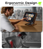 LOXP Ergonomic Book Stand for Reading, 360° Rotating Holder with Page Clip