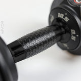 CAP Barbell 12.5 lb Pair ADJUSTABELL Adjustable Dumbbell with Contoured Full Rotation Handle, Honeycomb Design, Black CAP Barbell