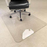 Crystal Clear 1/5" Thick 47" x 40" Heavy Duty Hard Chair Mat, Can be Used on Carpet or Hard Floor MuArts