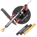 Professional Precision Adjust Knife Sharpener Set with 3 Grit Abrasive Stones (240/600/1000) - Ideal for Folding, Kitchen, Hunting & Pocket Knives