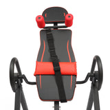 Dodoam Foldable Inversion Table for Home, 4-Position Inversion Rack with Safety Belt & Anti-Slip Foot Pads, Adjustable Height 51-61" for Men & Women