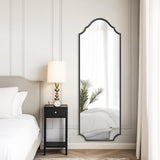 WallBeyond Arched Full Length Mirror Wall Mounted, 65"x22" Black Metal Frame Full Body Mirror for Bedroom, Living Room, Hanging or Leaning Against Wall Full Size