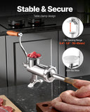 VEVOR Manual Stainless Steel Meat Grinder, 1.8" Clamp, 2 Grinding Plates, Sausage Stuffer, Ideal for Home Kitchen Restaurant Butcher’s Shop