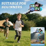 Tubokoro Foam Remote Control Airplanes with 3 Batteries, RC Planes for Kids Adults 8-16, RC Airplane Fighter Jet with Light, 360° Flip Fighter Jet Toys, Stunt Roll, Airplane Toy Gifts for Kids Boys
