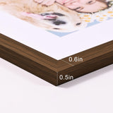 decorUhome 4x6 Picture Frame Set of 10, Display Photos 3.5x5 with Mat or 4x6 Unmatted for Picture Frames Collage Wall Decor, Brown
