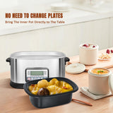 6.5Qt 11-in-1 Multi Cooker, Digital Programmable Slow Cooker With Bake, Sauté, Roast, and Sous Vide functions spoonlemon