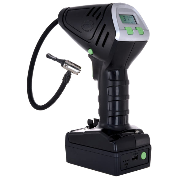 Slime 40057 Cordless Tire Inflator Portable Air Compressor Pump with Auto Shut Off, Easy to Read Digital Display Slime