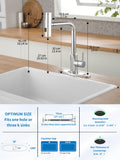 Kitchen Faucets with Pull Down Sprayer,Waterfall Kitchen Sink Faucet,Commercial Utility Stainless Steel Kitchen Faucets,Single Handle Kitchen Sink Faucet with Pull Down Sprayer for 3 Function