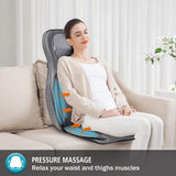COMFIER Massager Chair with Heat, Shiatsu Neck Back Massager Portable with Compression & Rolling,Massage Chair Pad for Neck & Back for Muscle Tension Relief